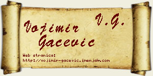 Vojimir Gačević vizit kartica
